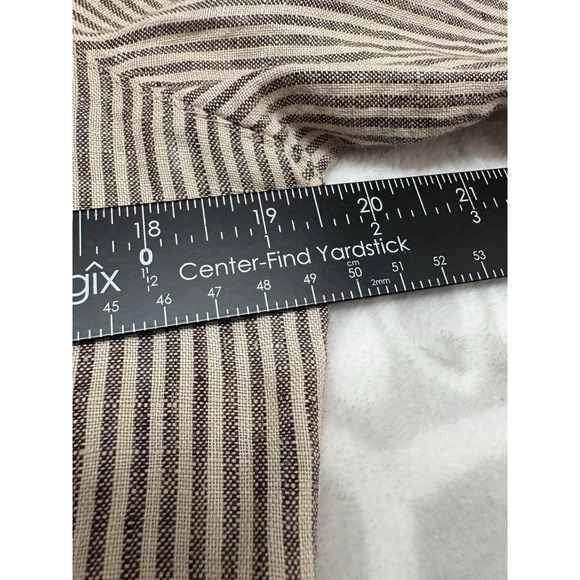Gudrun Sjoden Brown Striped Pocket Dress Linen Organic Cotton Size S EUC - Picture 12 of 16